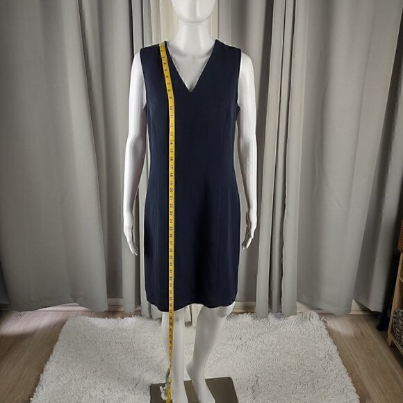 I.N.C. International Concepts Women V-Neck Sleeveless Black Sheath Dress Size 12 - Picture 5 of 10